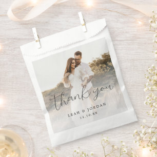Elegant Calligraphy Wedding Thank You Favour Bag