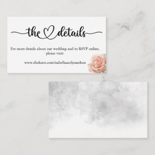 Elegant Calligraphy Wedding Website Enclosure Car Card