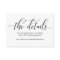 Elegant Calligraphy Wedding Website Enclosure Card