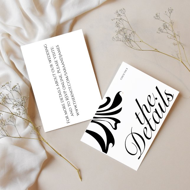 Elegant Calligraphy Wedding Website Enclosure Card (Creator Uploaded)