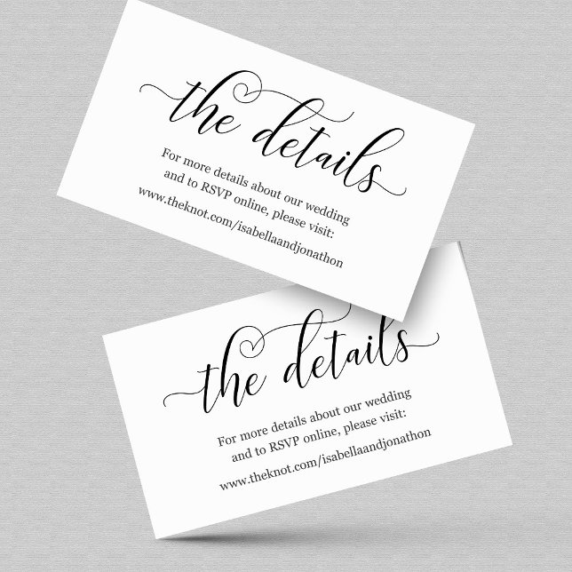 Elegant Calligraphy Wedding Website Enclosure Card (Creator Uploaded)