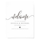 Elegant calligraphy Welcome Wedding Sign
