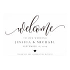 Elegant calligraphy Welcome Wedding Sign