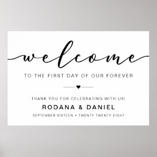 Elegant Calligraphy Welcome Wedding Sign