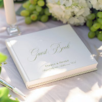 Elegant Calligraphy White & Sage Green Wedding