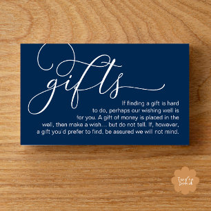 Elegant Calligraphy Wishing Well Wedding Enclosure Card