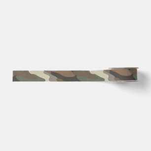 Elegant Camouflage Pattern Smooth Grosgrain Ribbon