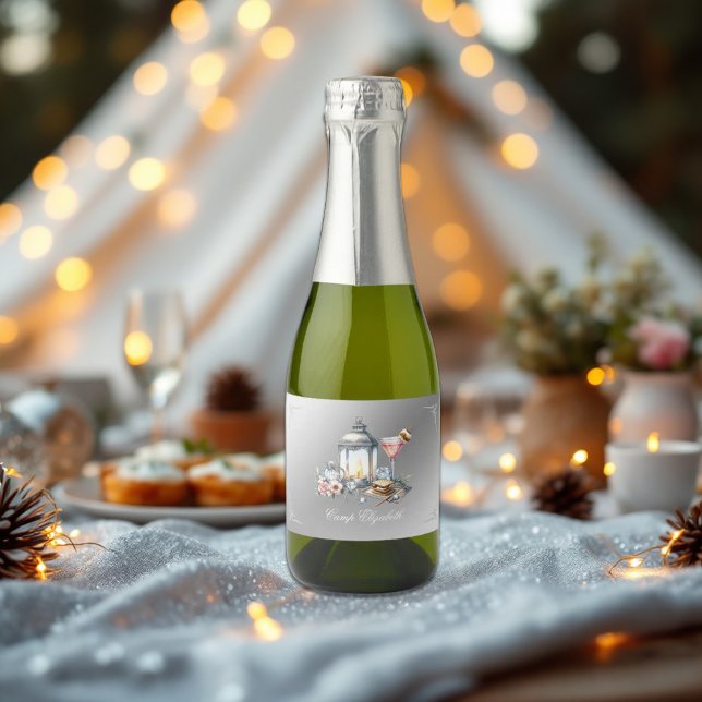 Elegant Camp Bride Bachelorette Weekend Sparkling Wine Label (Elegant Camp Bride Bachelorette Weekend Sparkling Wine Label)