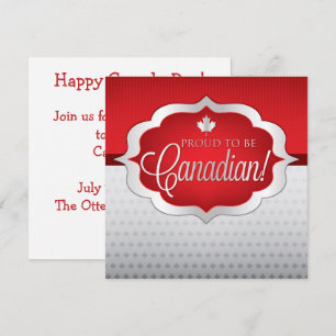 Elegant Canada Day Maple Leaf Invitation