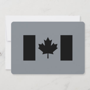 Elegant Canadian Flag in Black