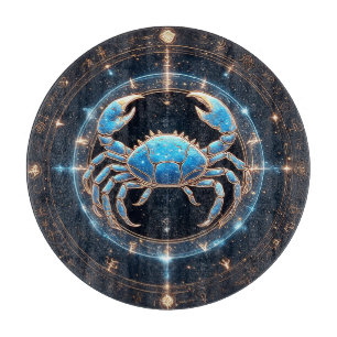 Elegant Cancer Zodiac Sign Cutting Board