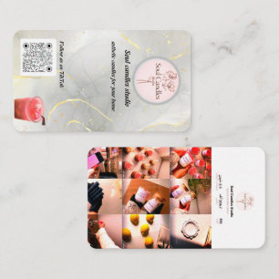 Elegant Candle Business Card Soul Candles Studio