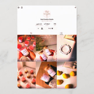 Elegant Candle Business Card | Soul Candles Studio