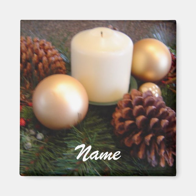 Elegant Candle Place Holder Magnet (Front)