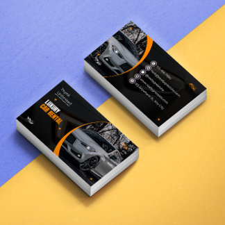 Elegant Car Rental Business Card