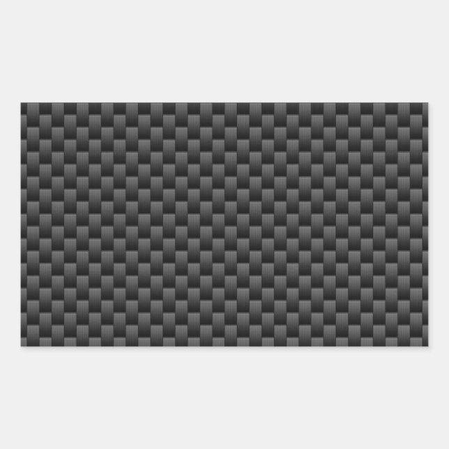 Elegant Carbon Fibre Style Print Decor Rectangular Sticker (Front)