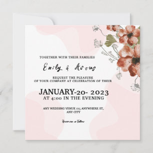 Elegant Card Wedding Invitation Card Design