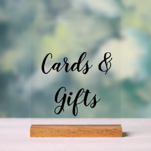 Elegant Cards and Gifts Acrylic Sign