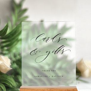 Elegant Cards and Gifts Wedding Frosted Style Acrylic Sign