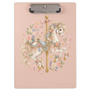 Elegant Carousel Horse French Fairytale Clipboard