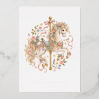 Elegant Carousel Horse French Fairytale