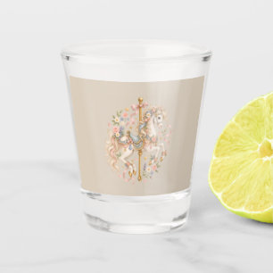 Elegant Carousel Horse French Fairytale Shot Glass