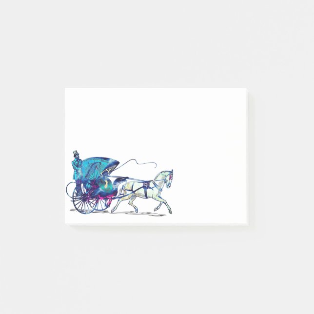 Elegant Carriage horse-house Post-it Notes (Front)