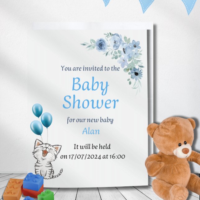 Elegant cart Boy's Baby shower Invitation  (Creator Uploaded)
