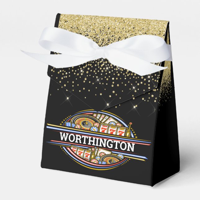 Elegant Casino - See Back Favour Box (Front Side)