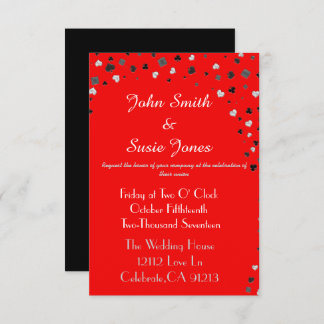 Elegant casino themed invitation