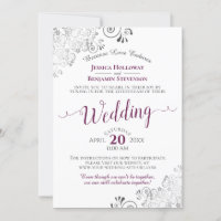 Elegant Cassis on White Wedding Livestream