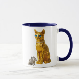 Elegant cat and mouse mug