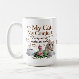 Elegant Cat Comfort Mug – 15 oz Classic Gift