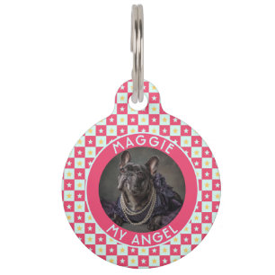 Elegant Cat Dad Gift Square Pet Tag