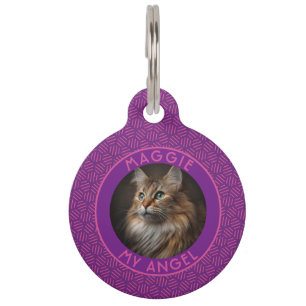 Elegant Cat Gift Hexagon Pet Tag