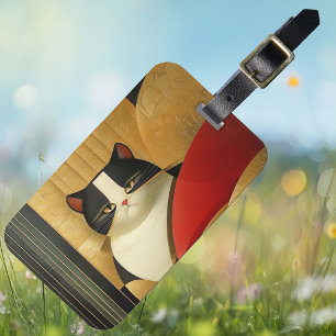 Elegant Cat Luggage Tag