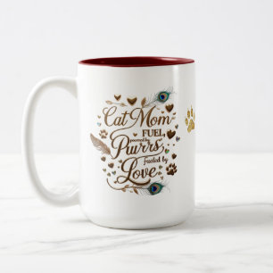 Elegant Cat Mum Mug – Purrs, Love & Gold
