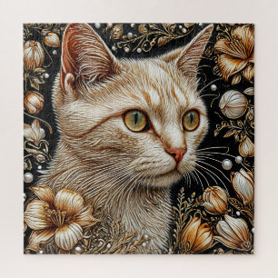 Elegant Cat Portrait Jigsaw Puzzle