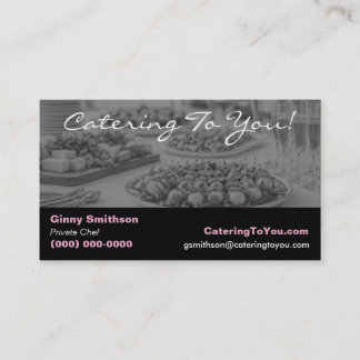 Elegant Catering | Food Service & Private Chef Business Card