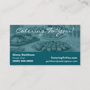 Elegant Catering   Food Service & Private Chef Business Card
