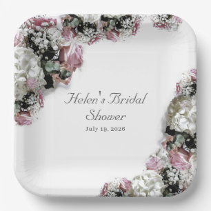 Elegant Catholic Bridal Shower Paper Plate