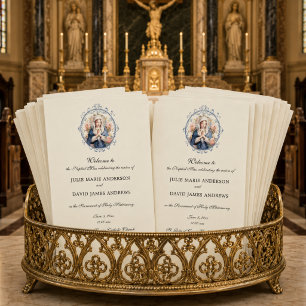 Elegant Catholic Latin Mass Wedding Program