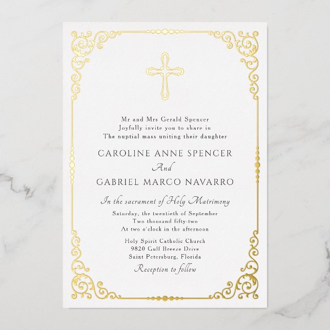 Elegant Catholic Mass Wedding (Front)