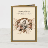 Elegant Catholic Priest Gold Virgin Mary  