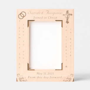 Elegant Catholic Wedding Vows Etched Frames