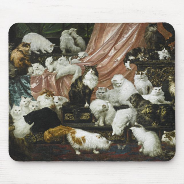 Elegant Cats Cat Lovers Mousepad (Front)