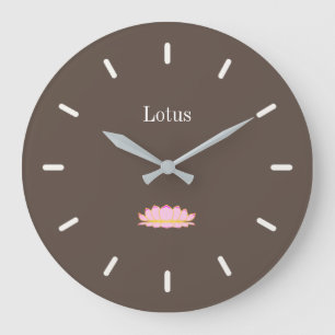 Elegant Cedar Brown Large Clock