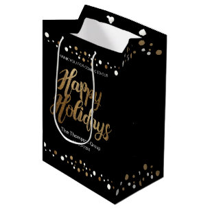 "Elegant Celebration" - Corporate Holiday Medium Gift Bag