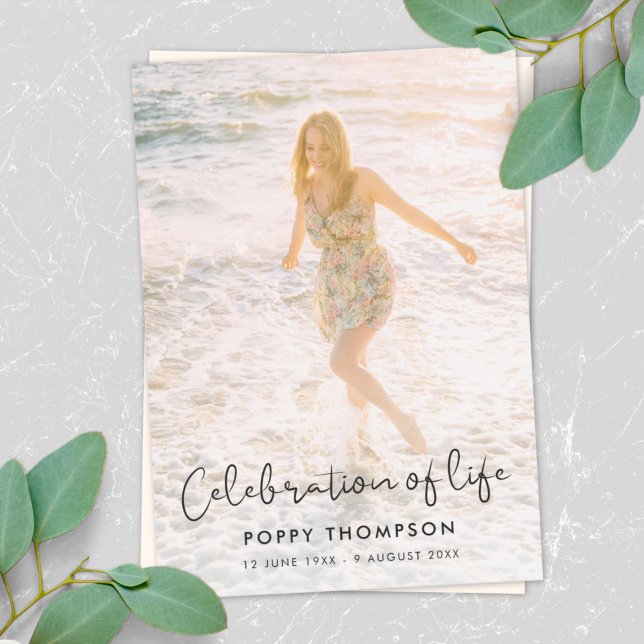 Elegant Celebration of Life | Funeral Memorial Invitation (Creator Uploaded)