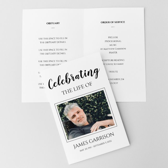 Elegant Celebration of Life Funeral Program (Creator Uploaded)
